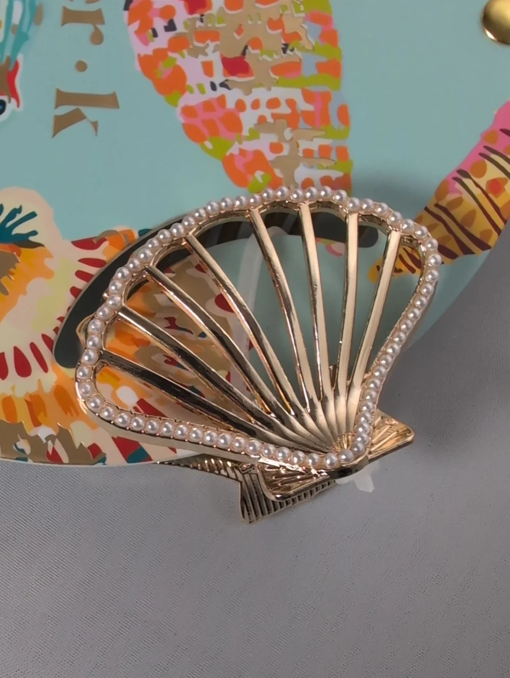 Piper K Metal Embellished Seashell Starfish Hair Claw Clips